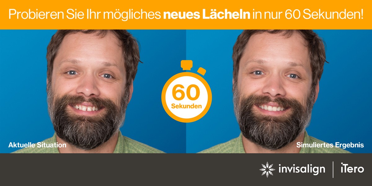 Invisalign SmileView — Vorher-Nachher-Simulation